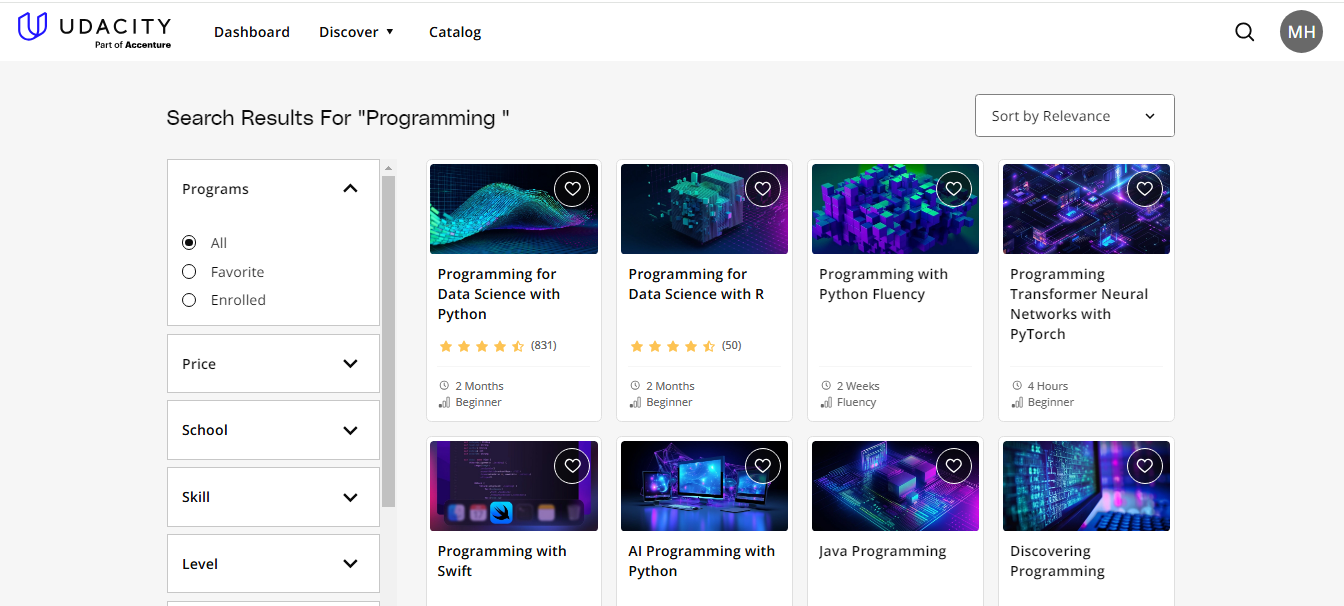 udacity programs