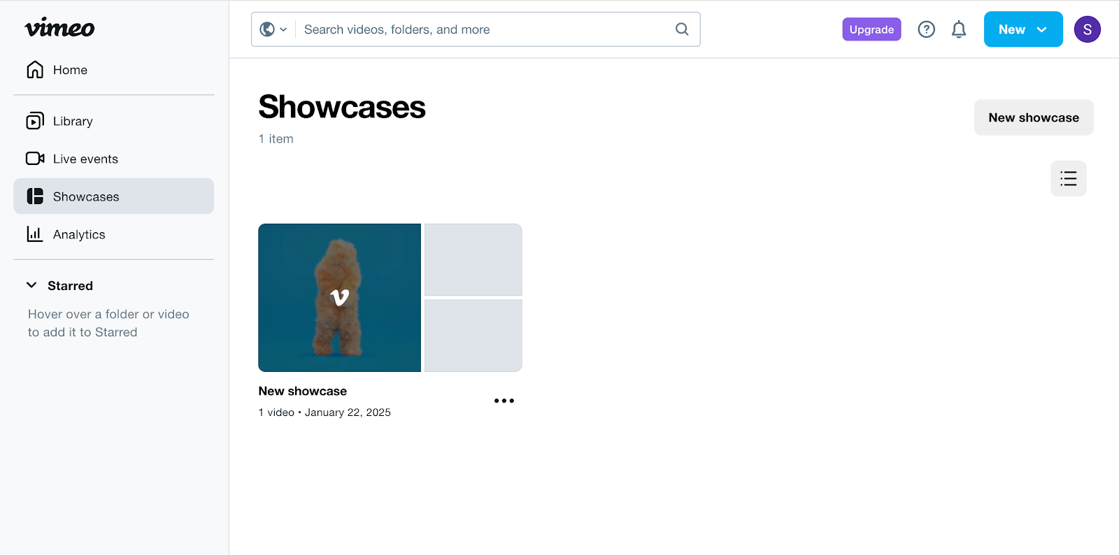 vimeo video showcases