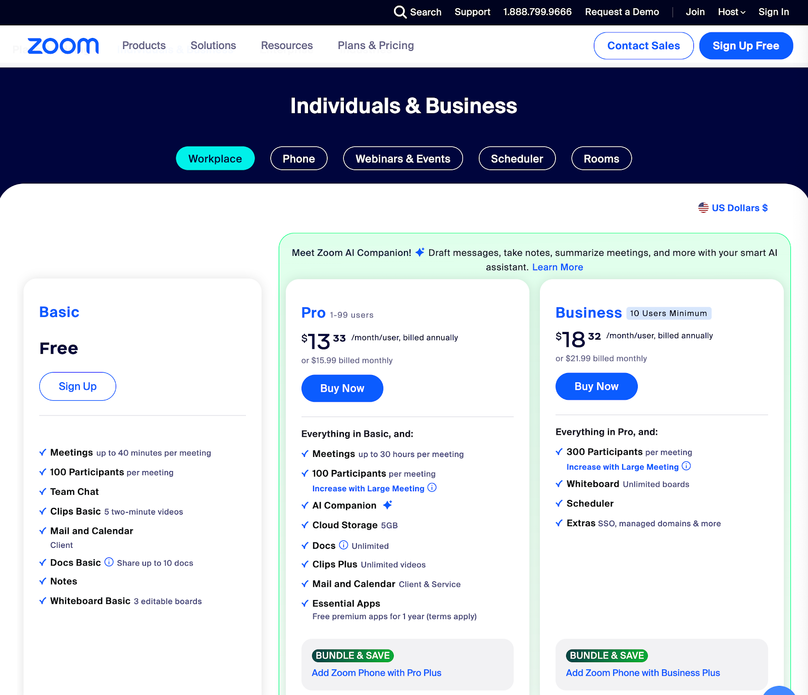 zoom pro plan