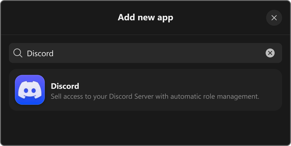 Discord app on Whop