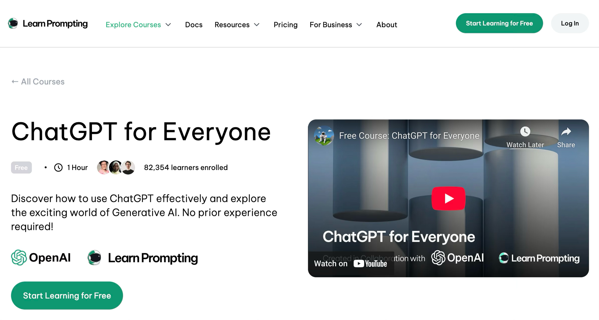 chat gpt for everyone course