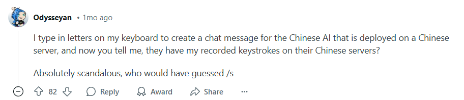 deepseek criticism comment