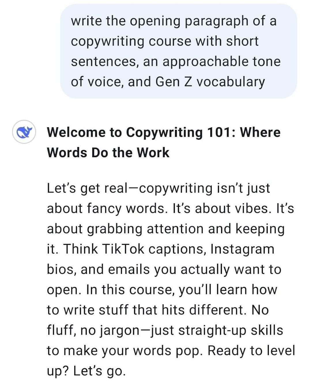 genz deepseek prompt