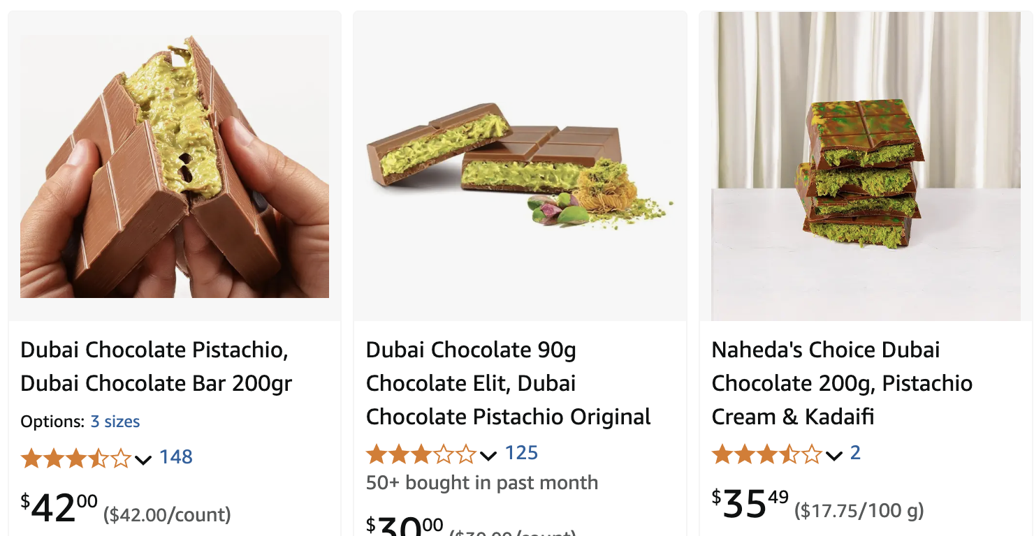 dubai chocolate amazon