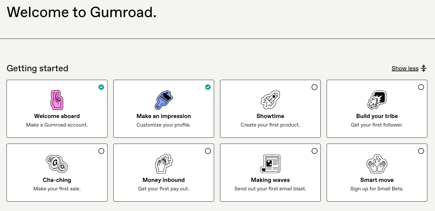 Gumroad login dashboard