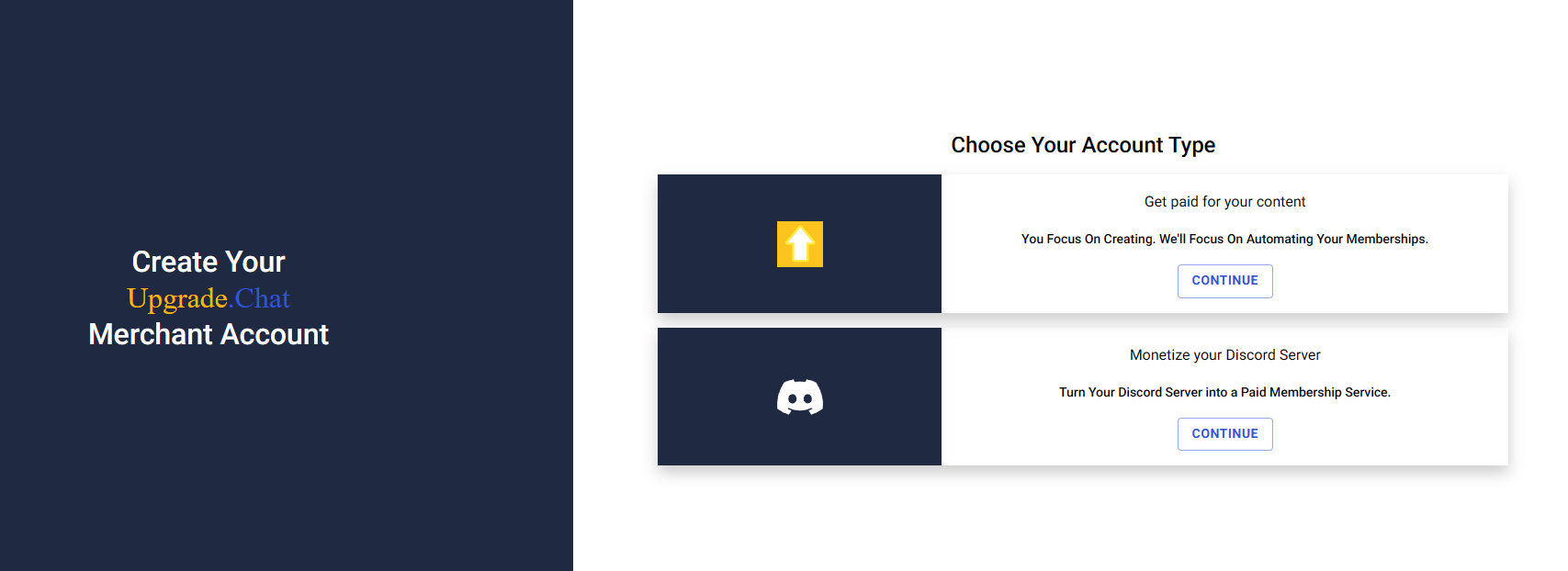 Upgrade.chat options