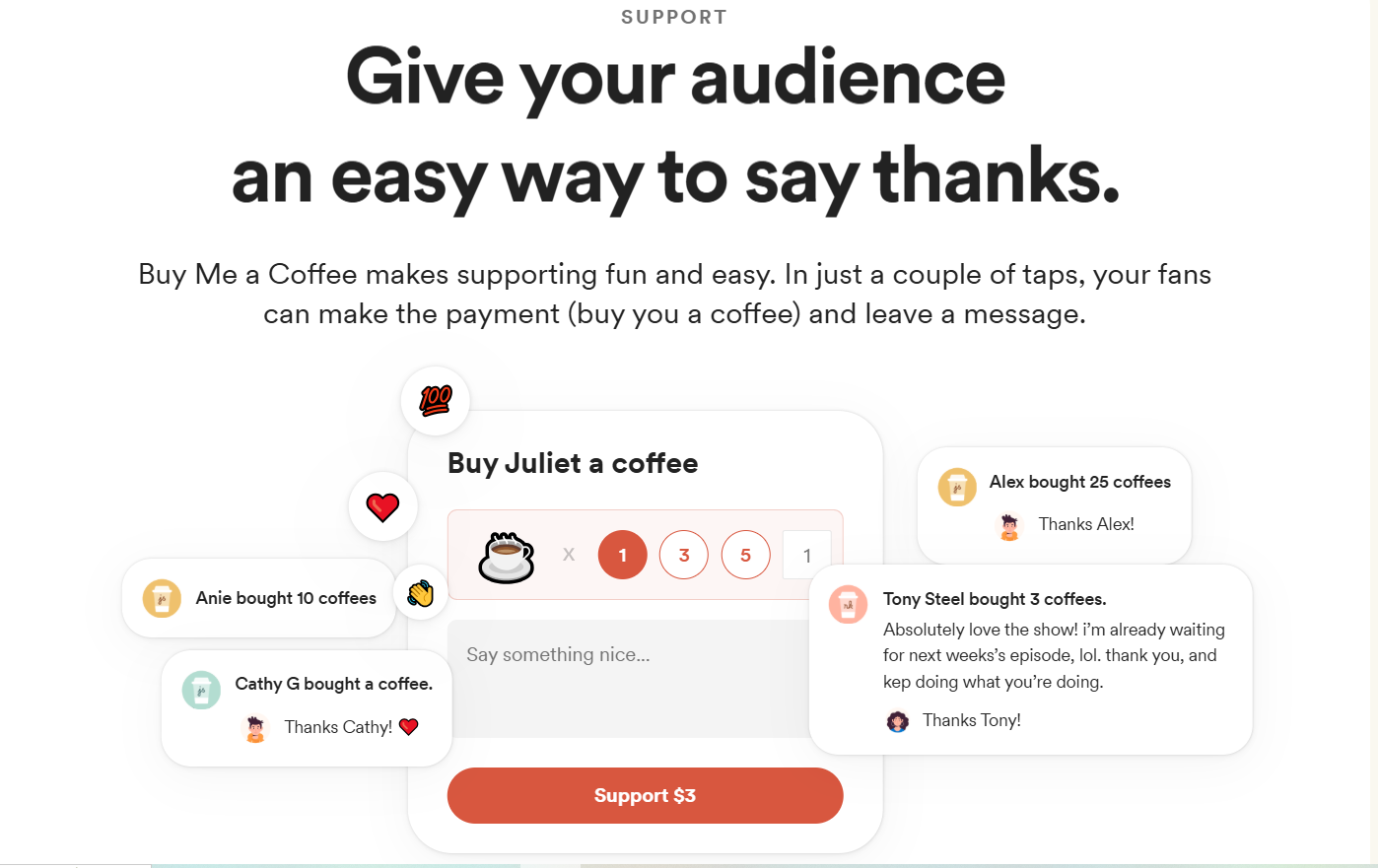 Buy Me a Coffee homepage