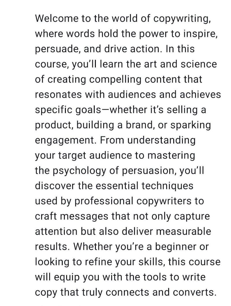 intro to copywriting