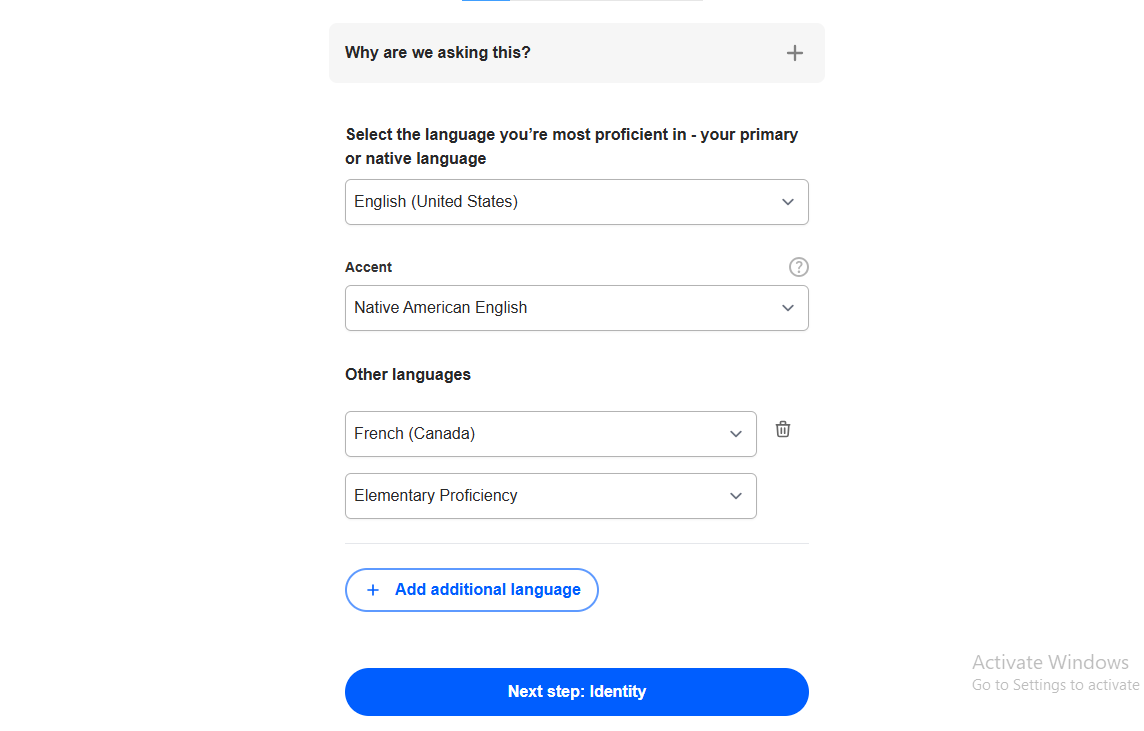 languages on TaskVerse