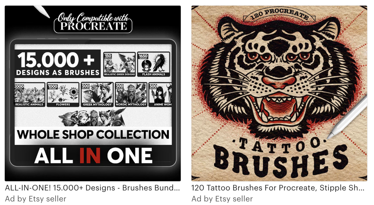 procreate tatto burhses