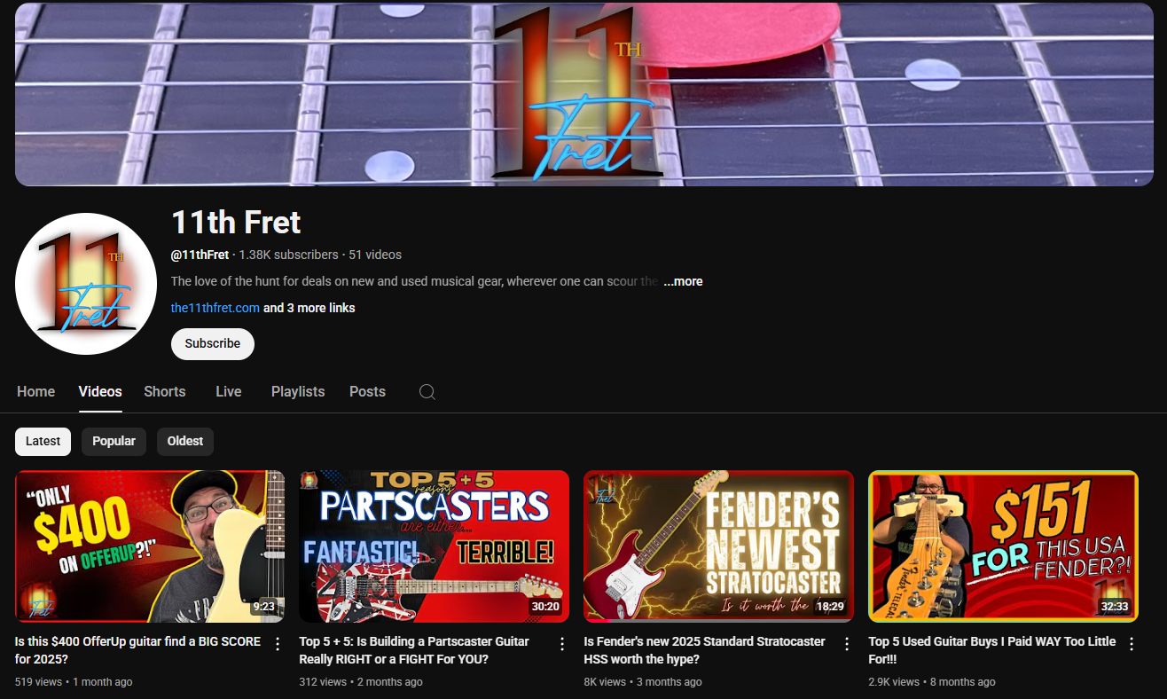 11th fret youtube