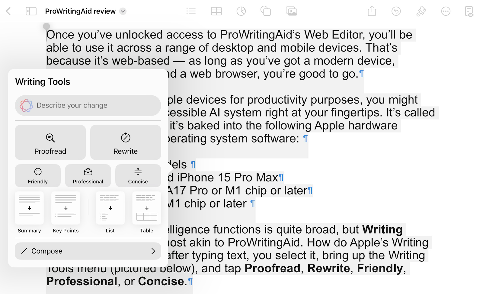apple intellgience review