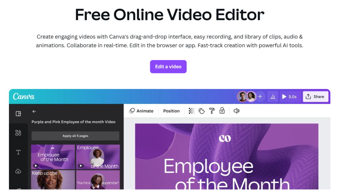 canva video editor