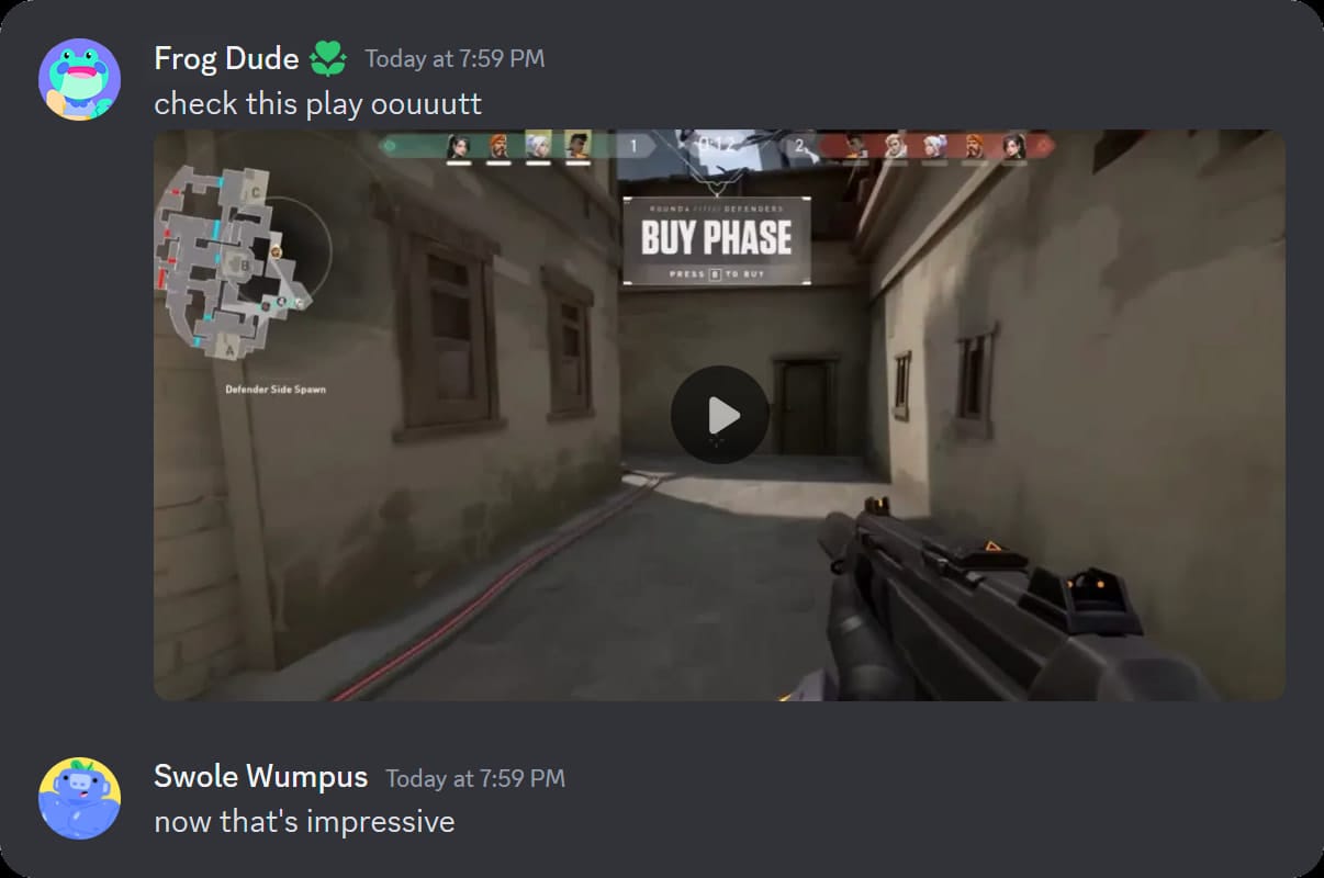 Discord clips and videos