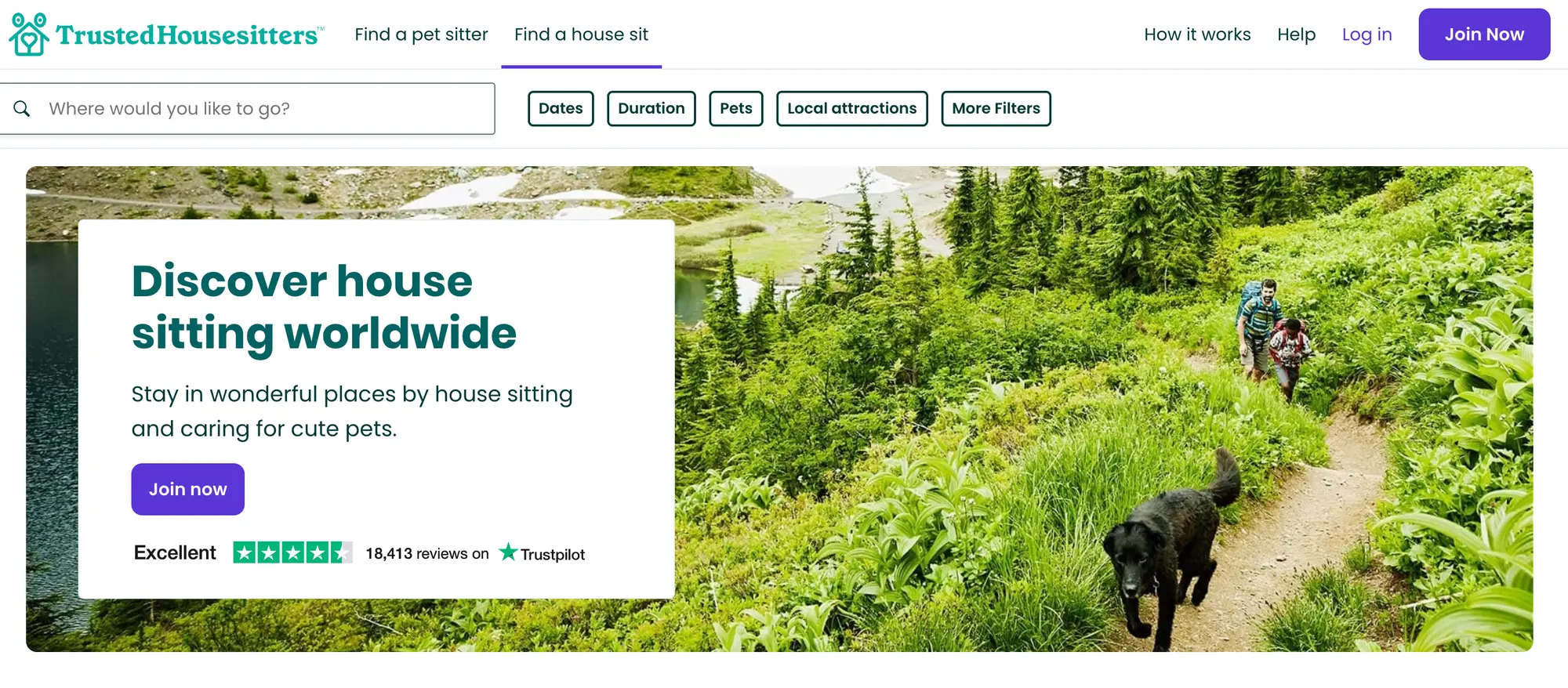 trusted housesitters screenshot