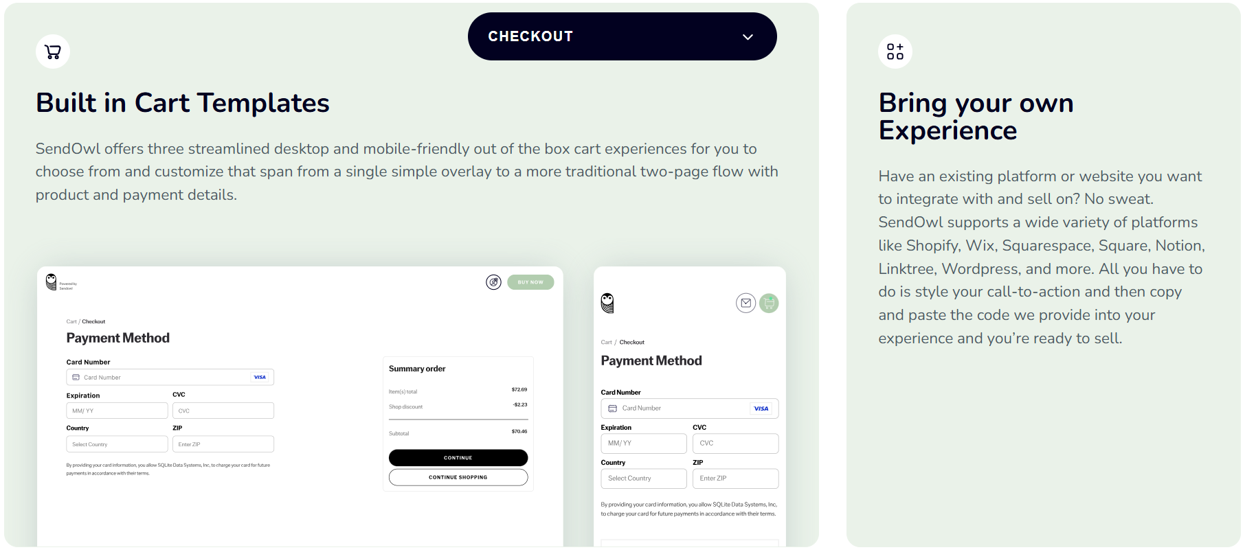 SendOwl Cart Template