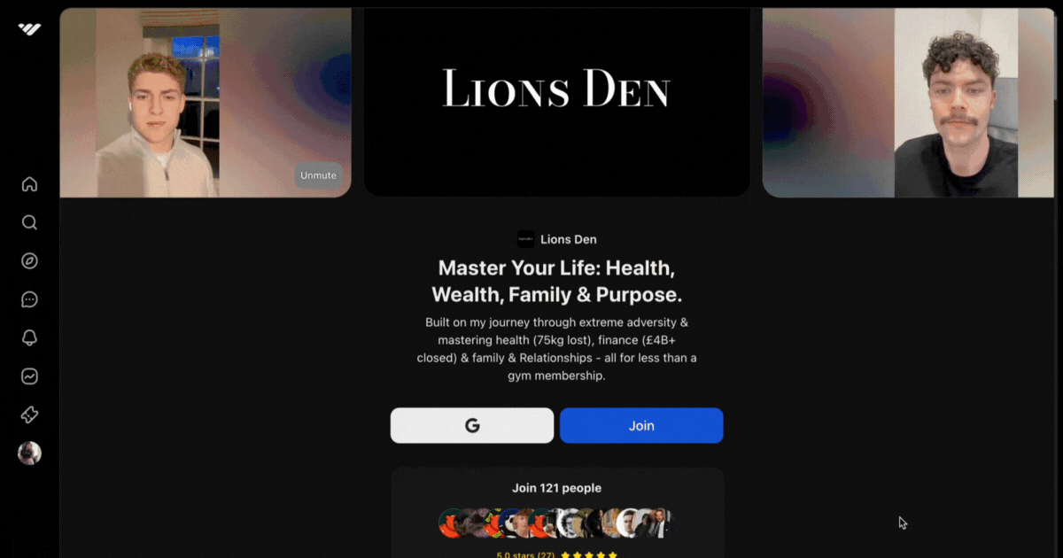 lions den course gif