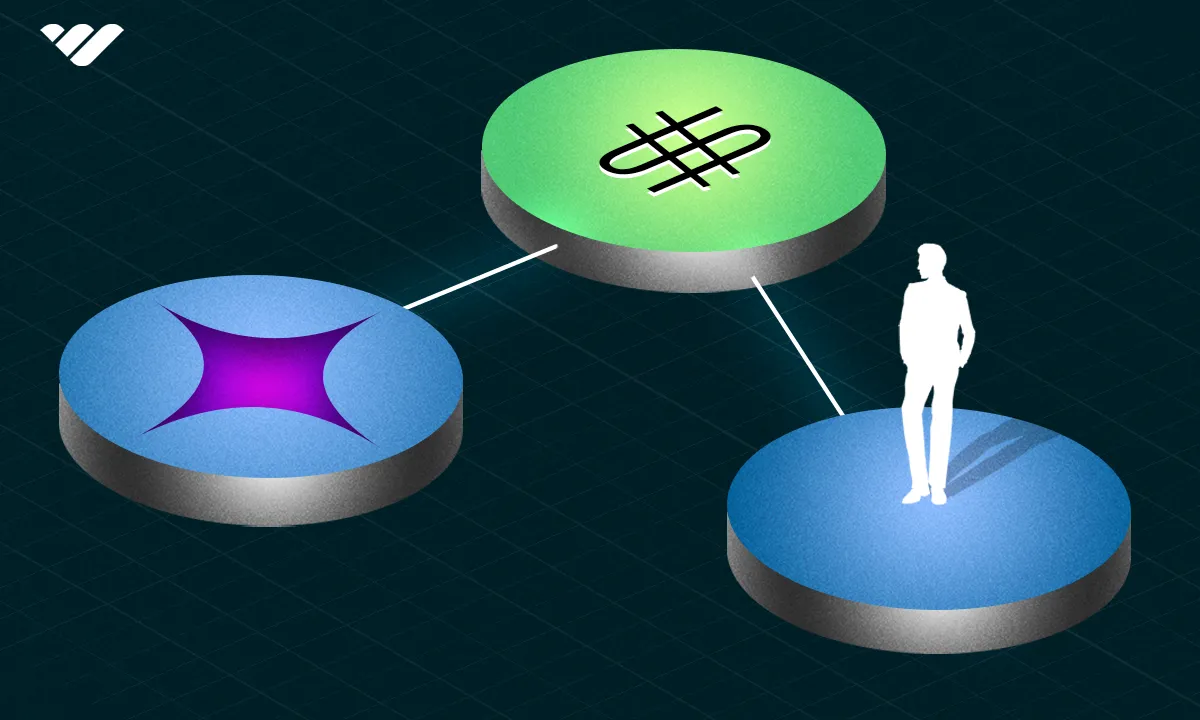 man standing on circle