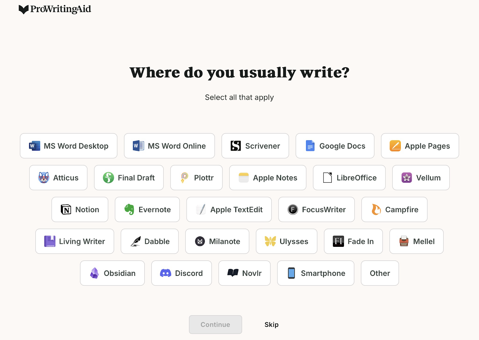 prowritingaid integrations