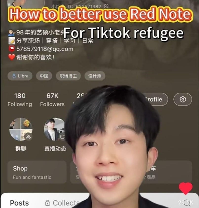 rednote welcoming post