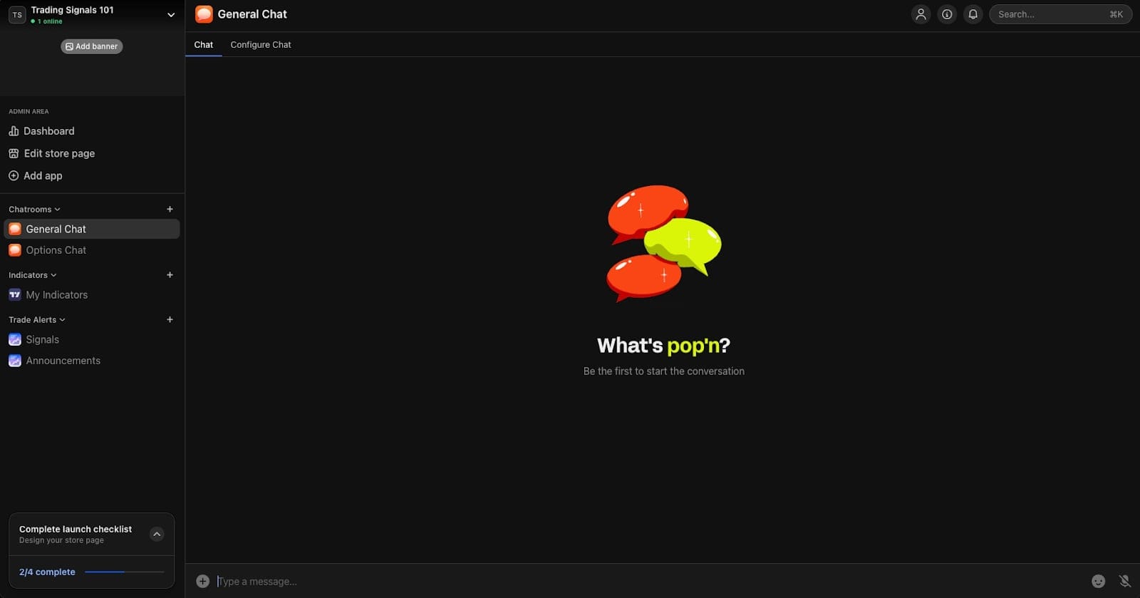 screenshot whop chat app