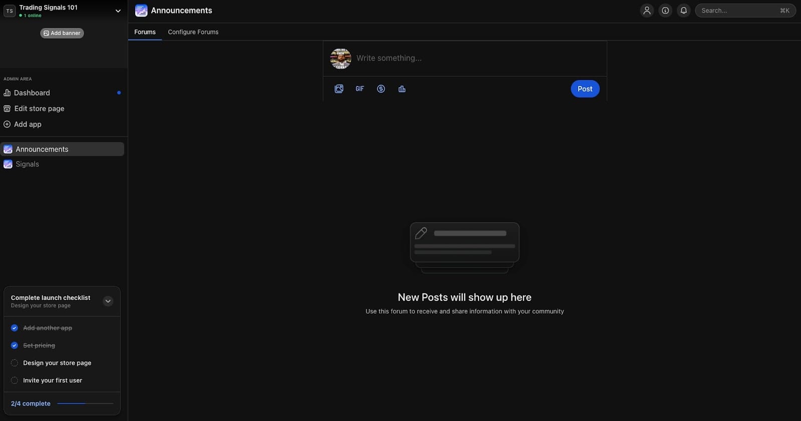 screenshot of Whop trading forum