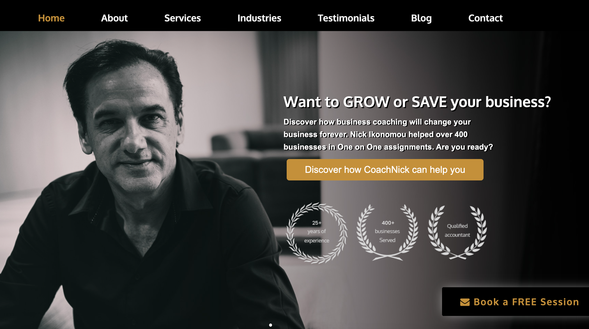 Coach Nick offers a variety of business coaching services, from marketing coaching, to sales coaching, to time management