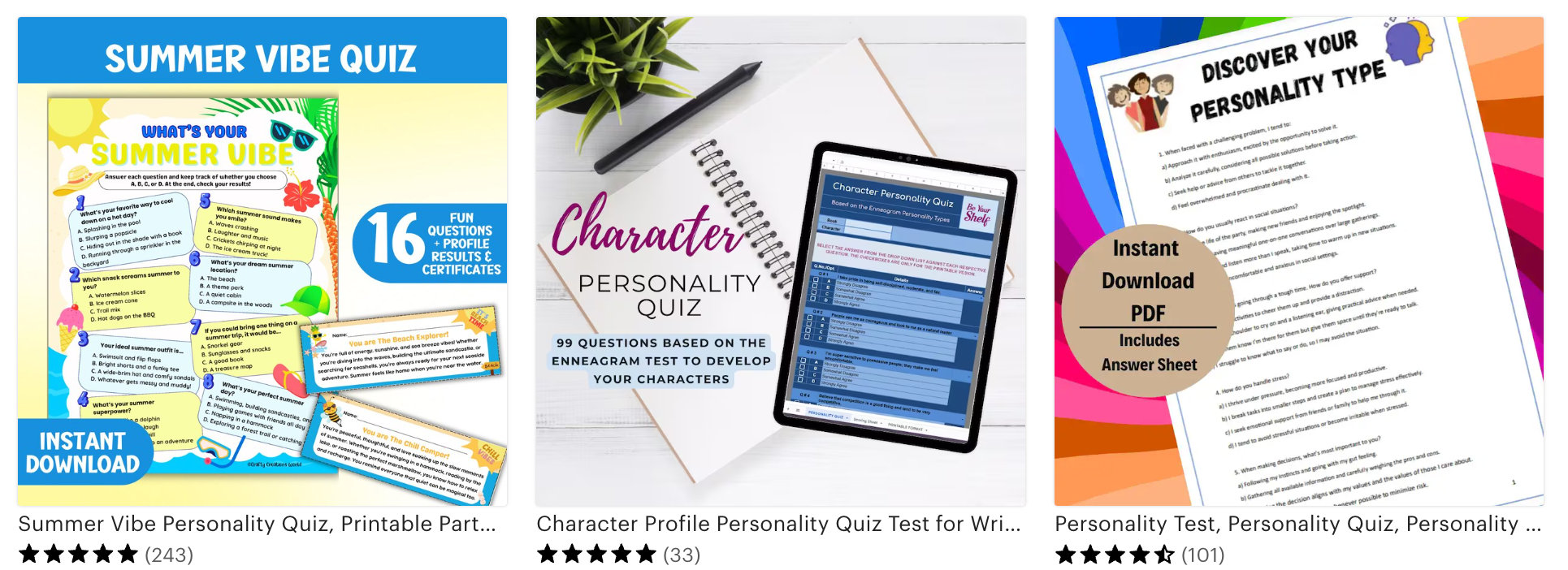 interactive personality test