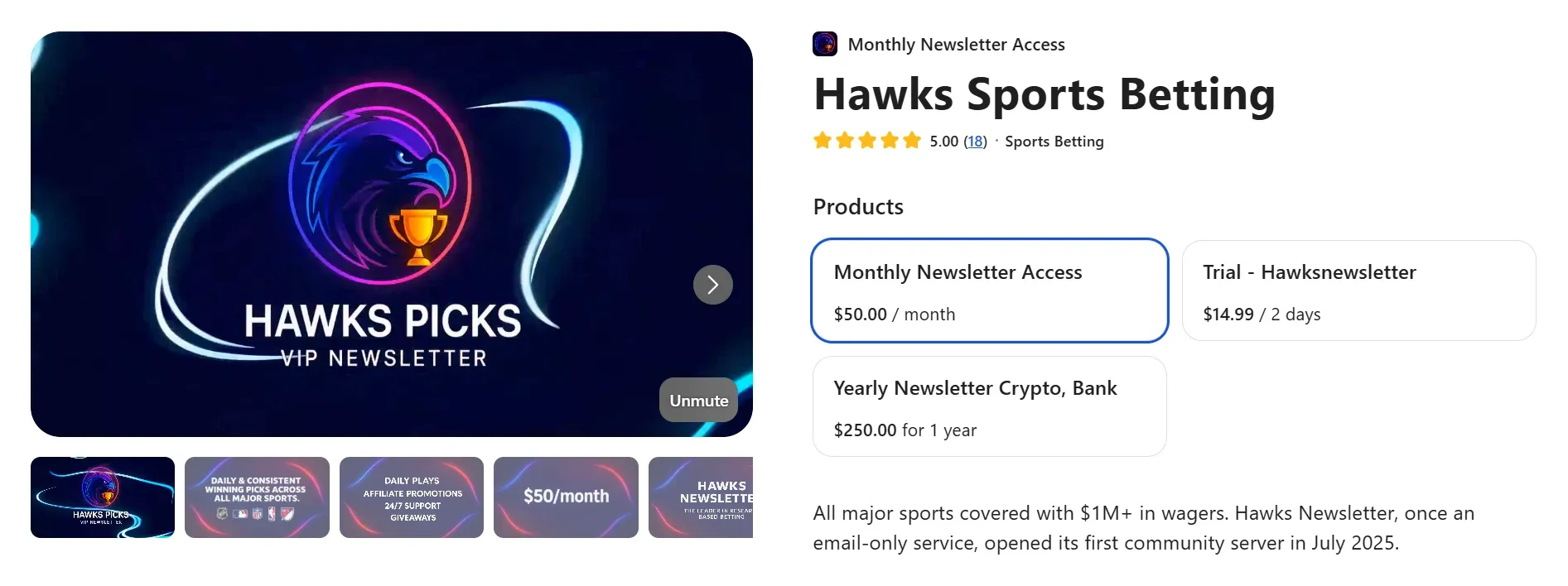 Hawks Sports Betting Newsletter Acce