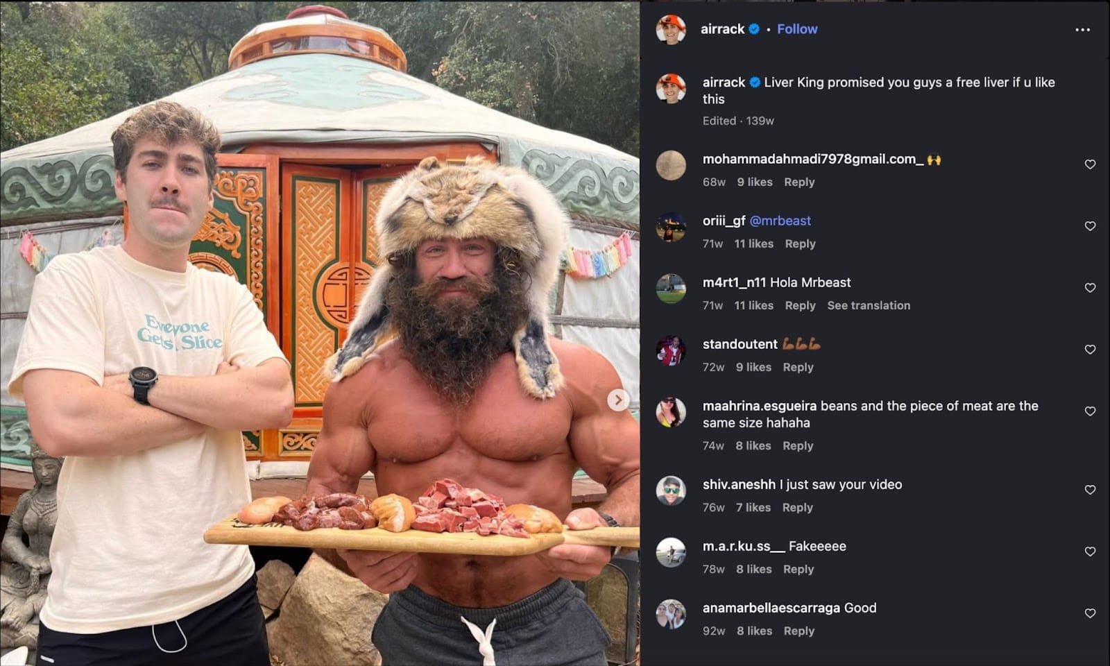 airrack with the liver king