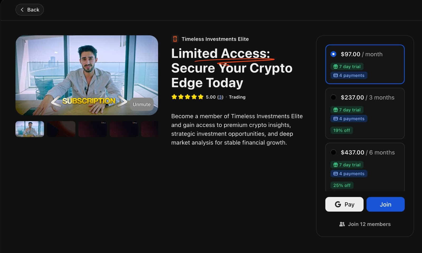 whop timeless investments