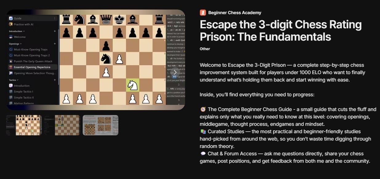 beginner chess academy whop community