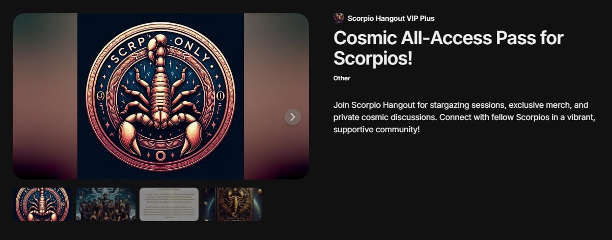 scorpio hangout vip plus community