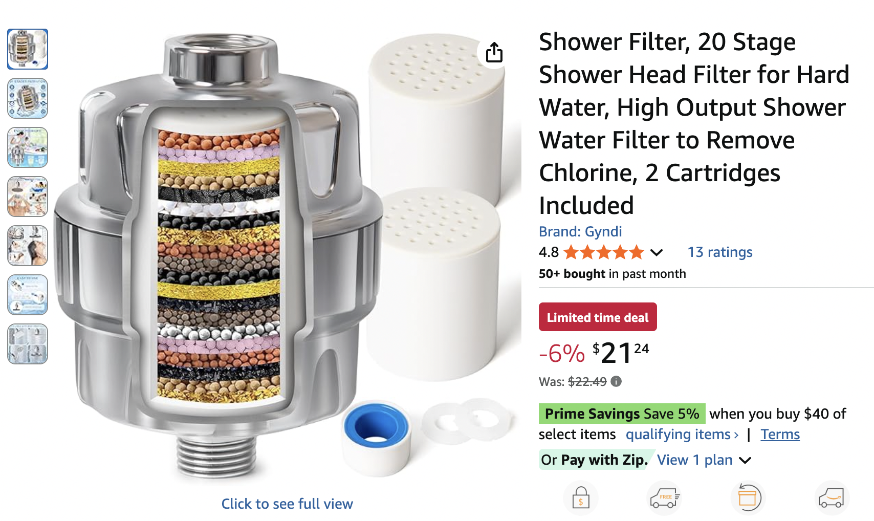 shower water filter