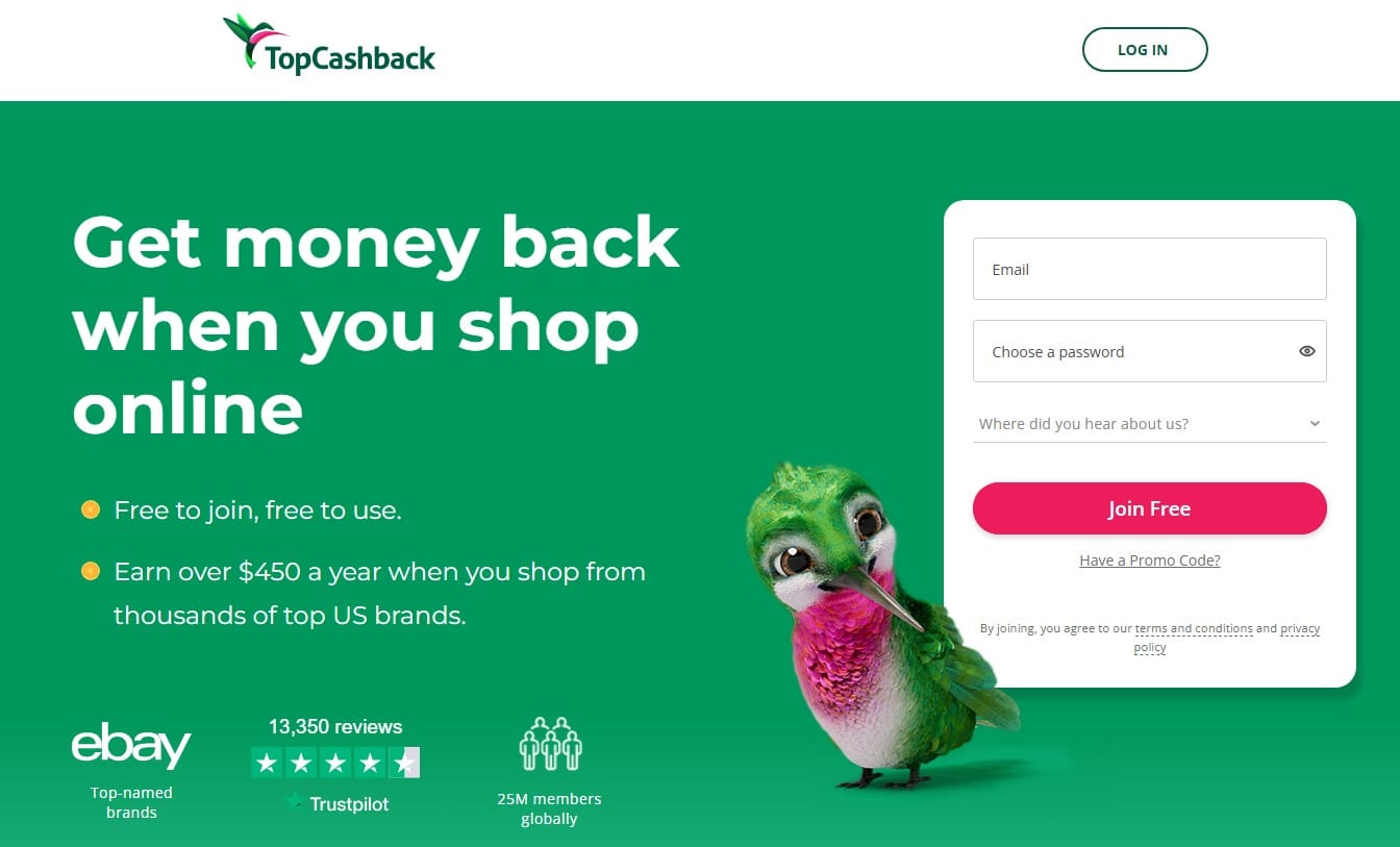 topcashback app website