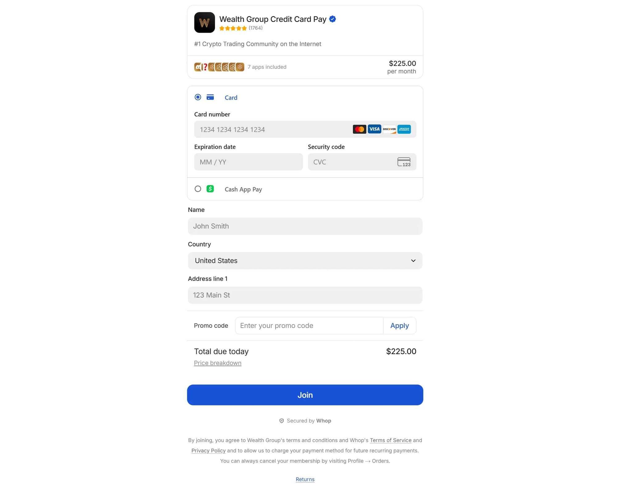 credit card payments