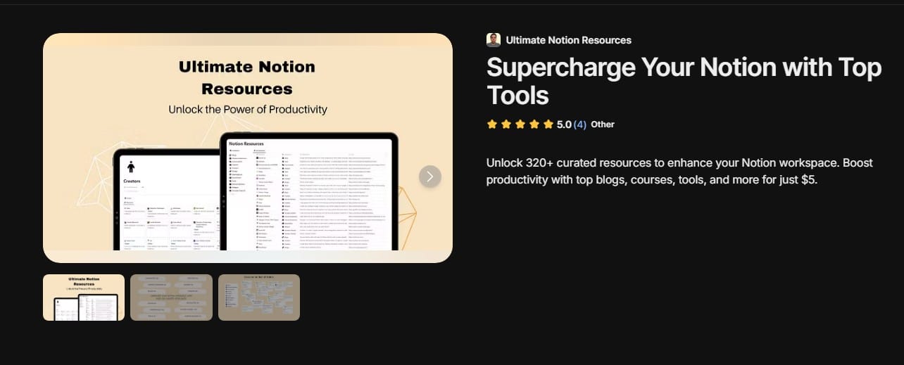 ultimate notion resources whop page