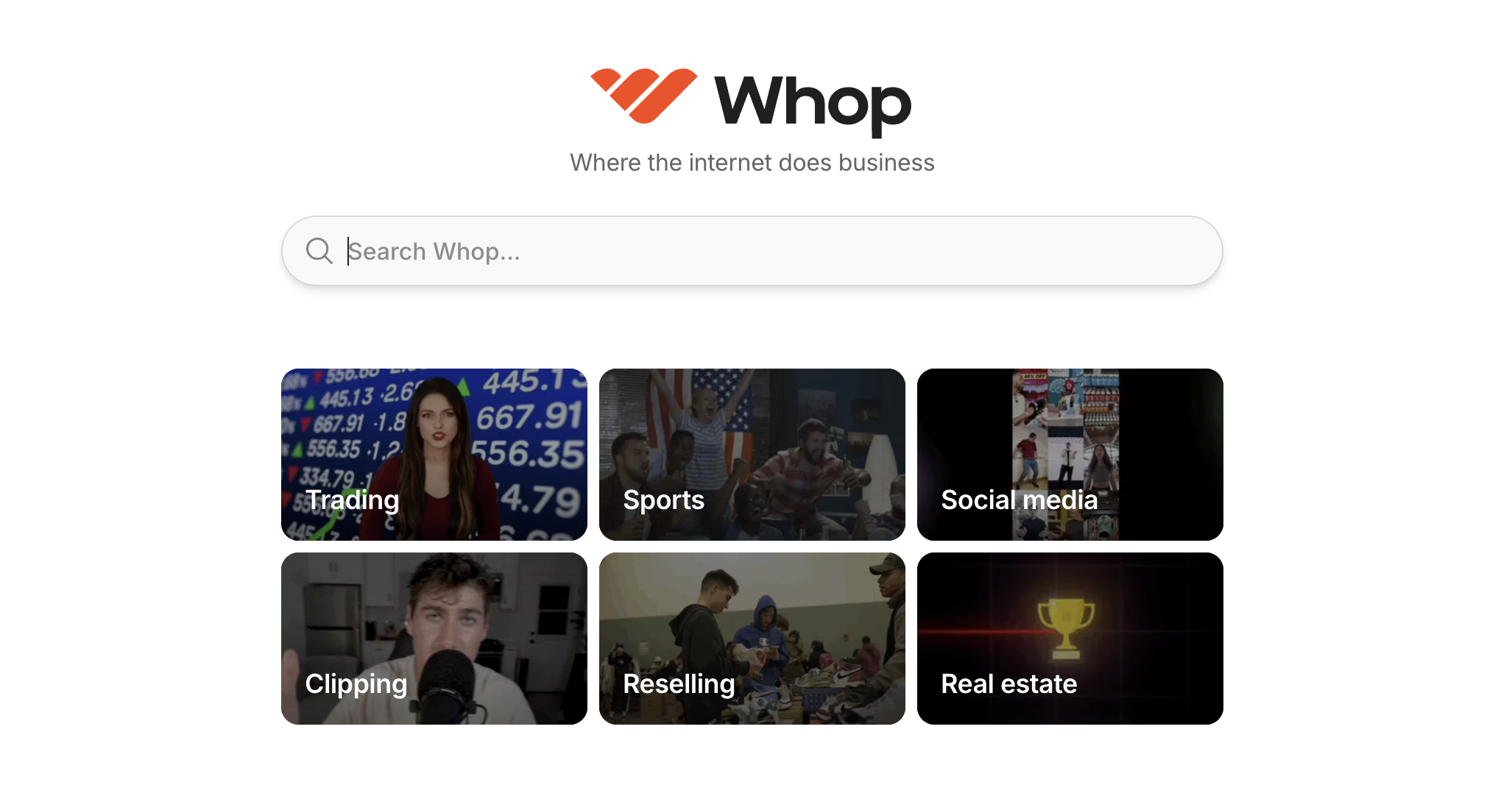 whop homepage