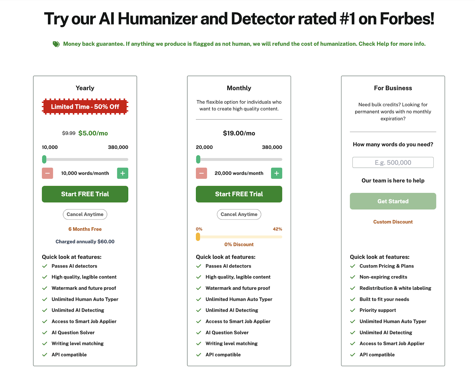 Undetectable AI plans
