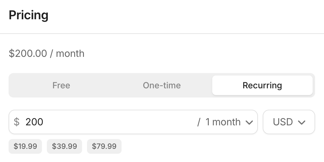 whop recurring pricing