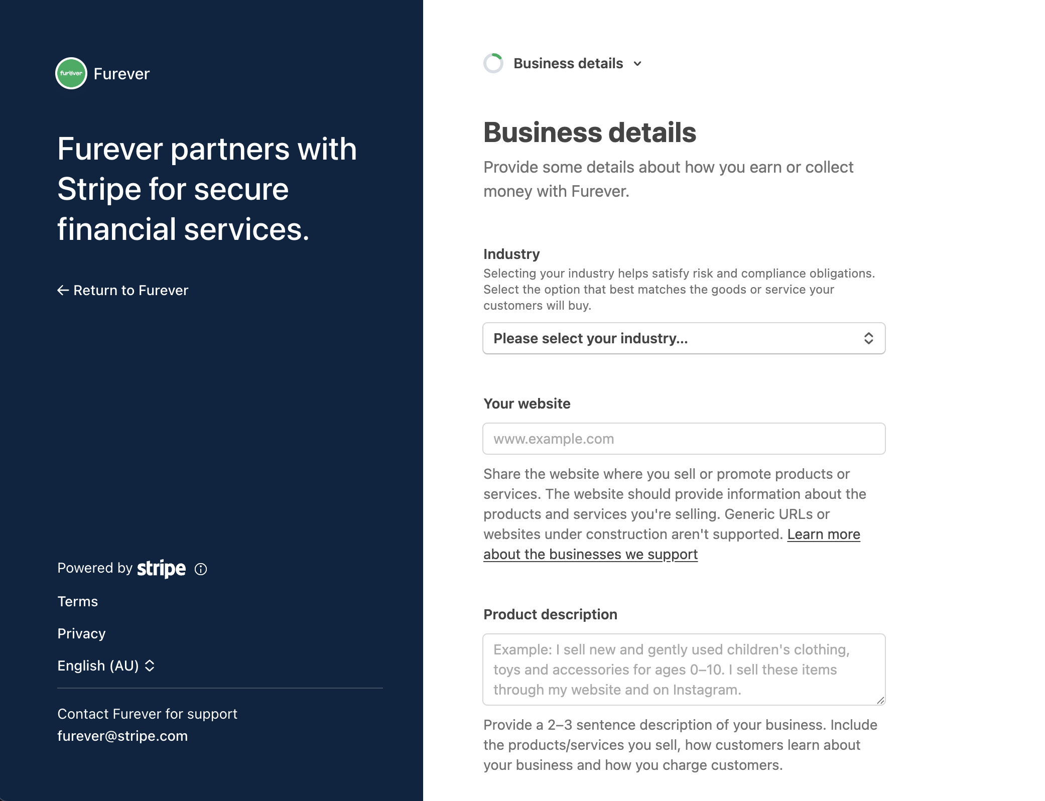 stripe hosted onbarding