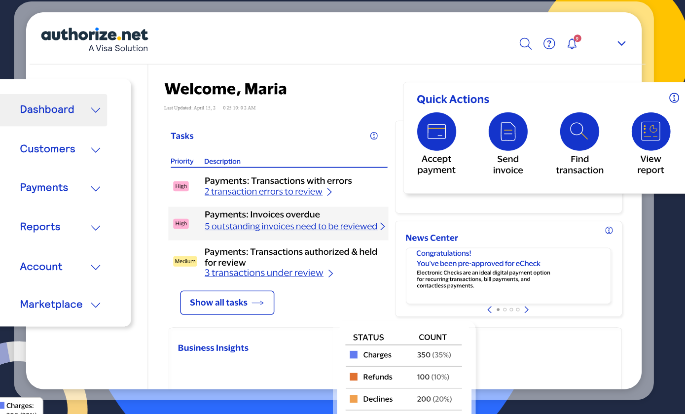authorize.net screenshot
