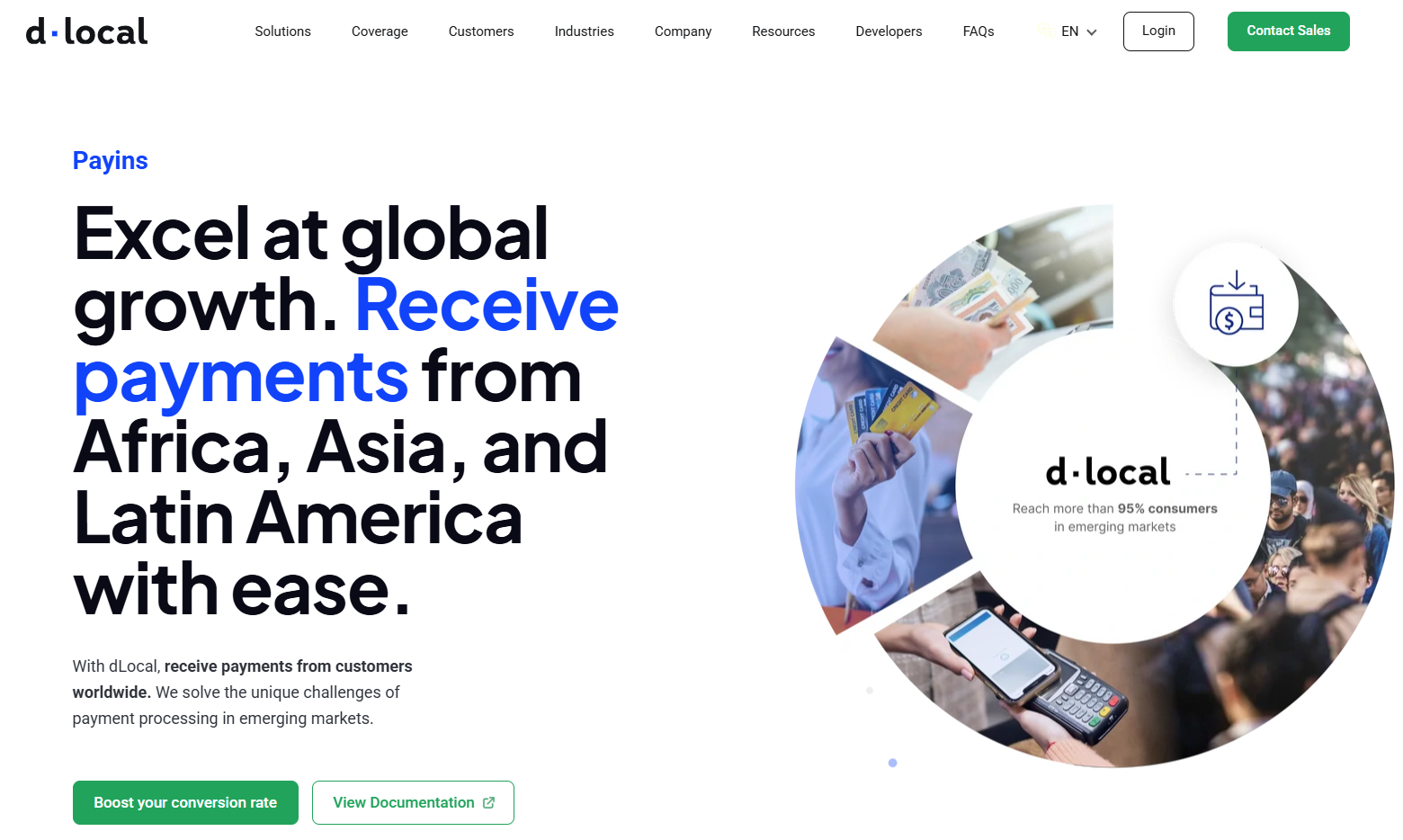dLocal website screenshot