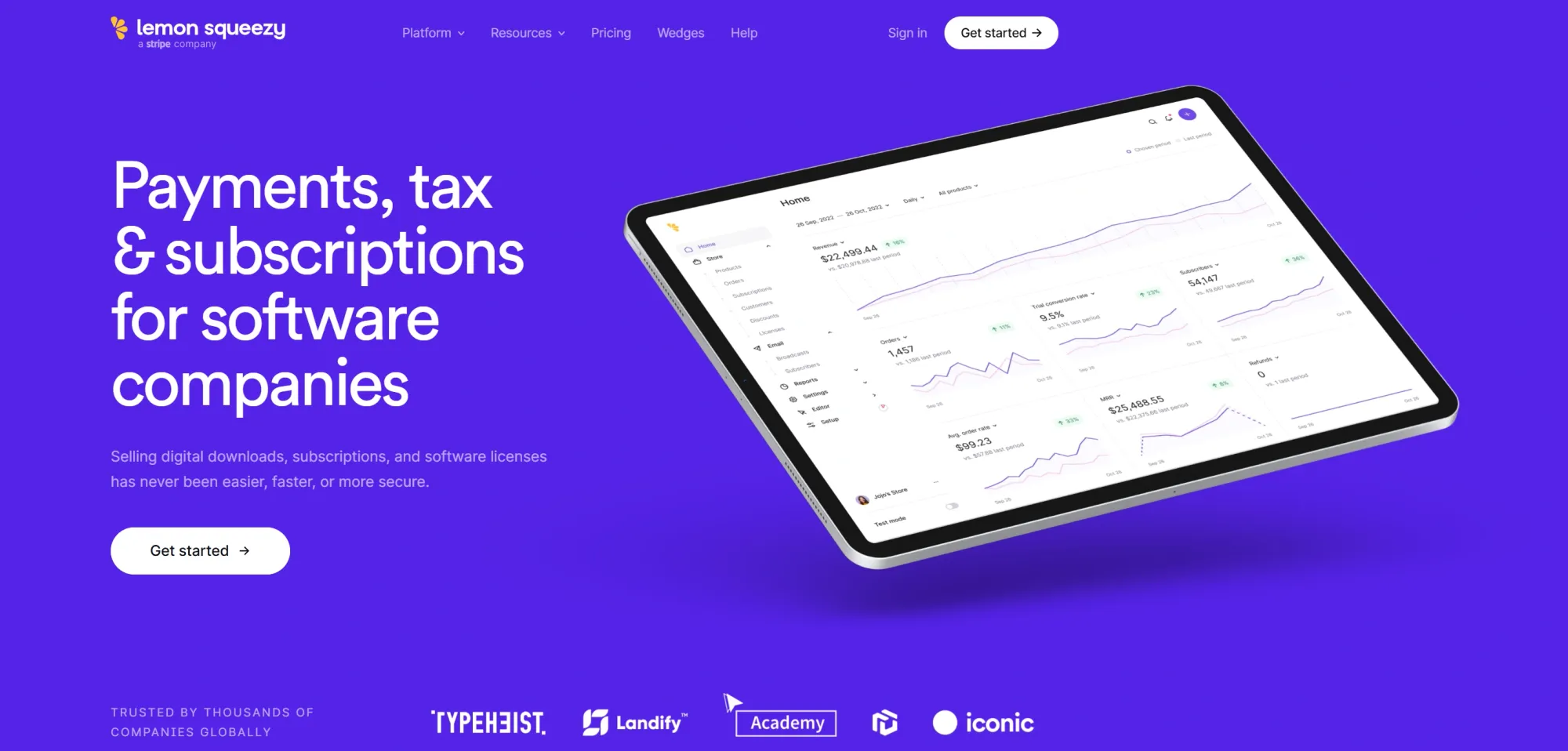 Lemon Squeezy website screenshot