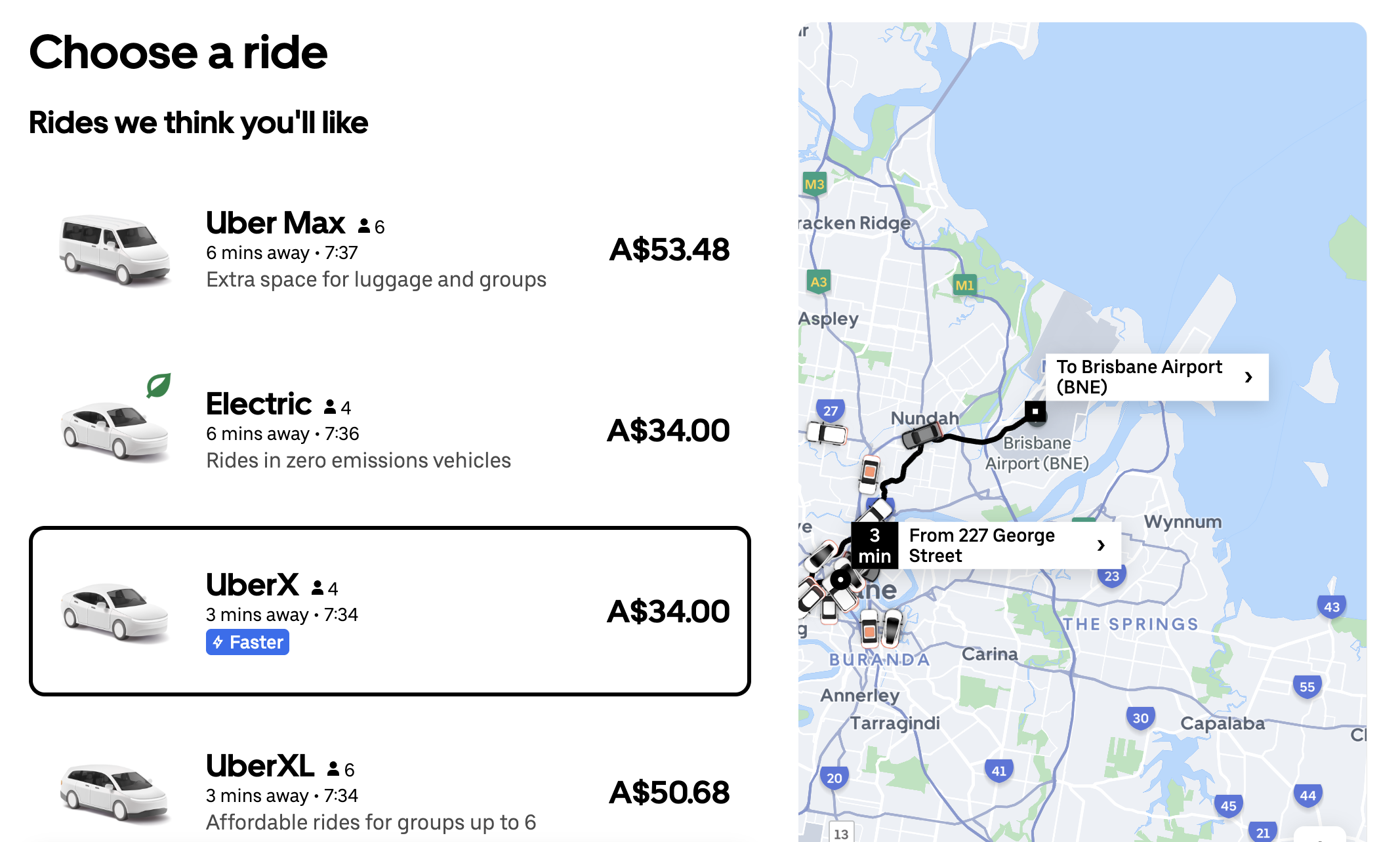 uber cost