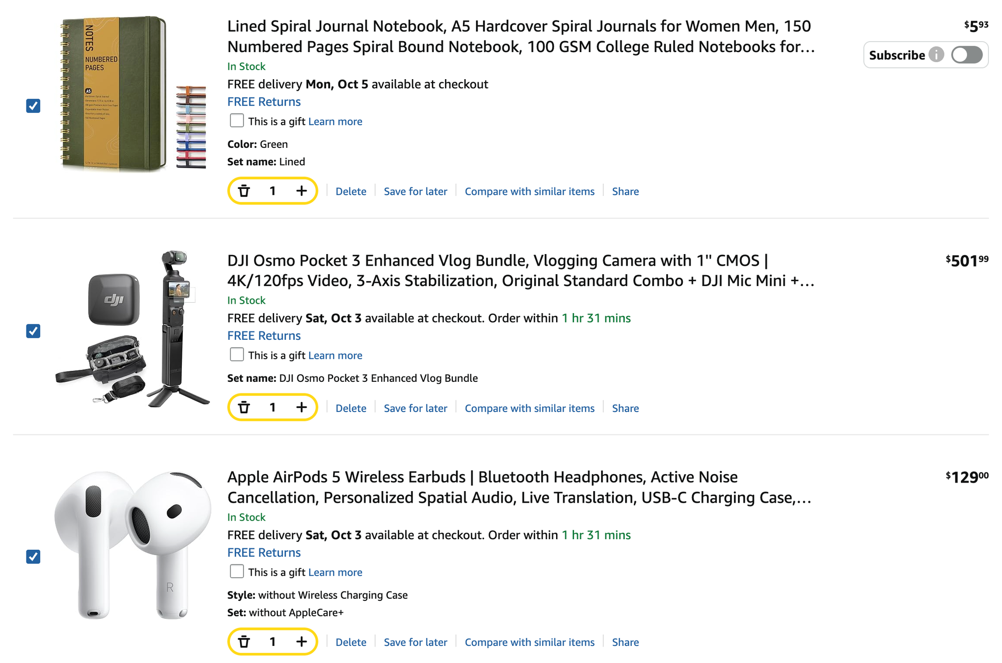 amazon checkout