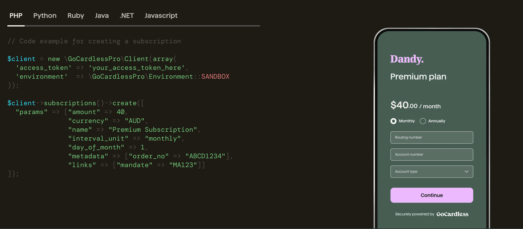 gocardless api