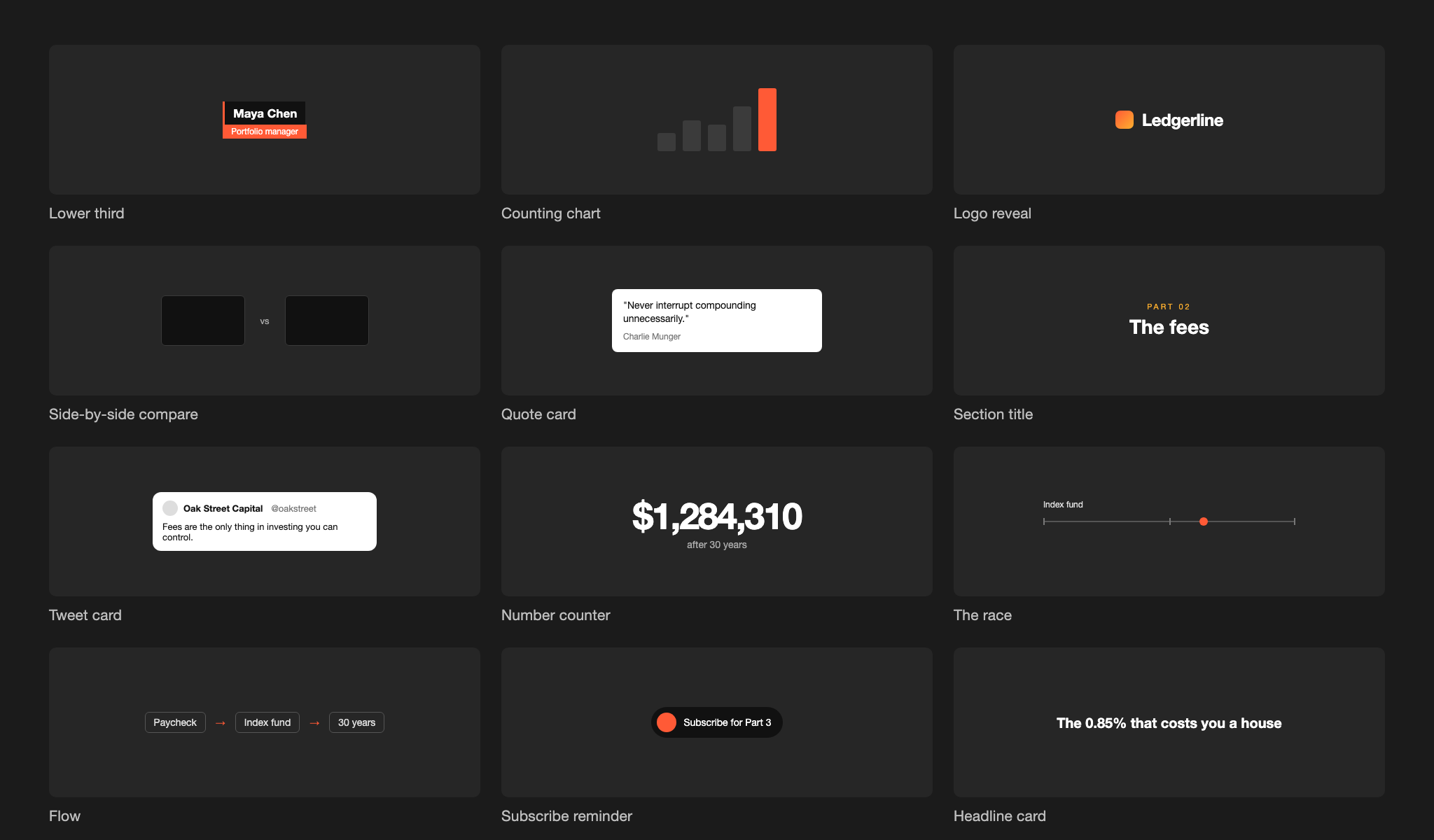 A finance pack: twelve components in one style A finance pack: twelve components in one style