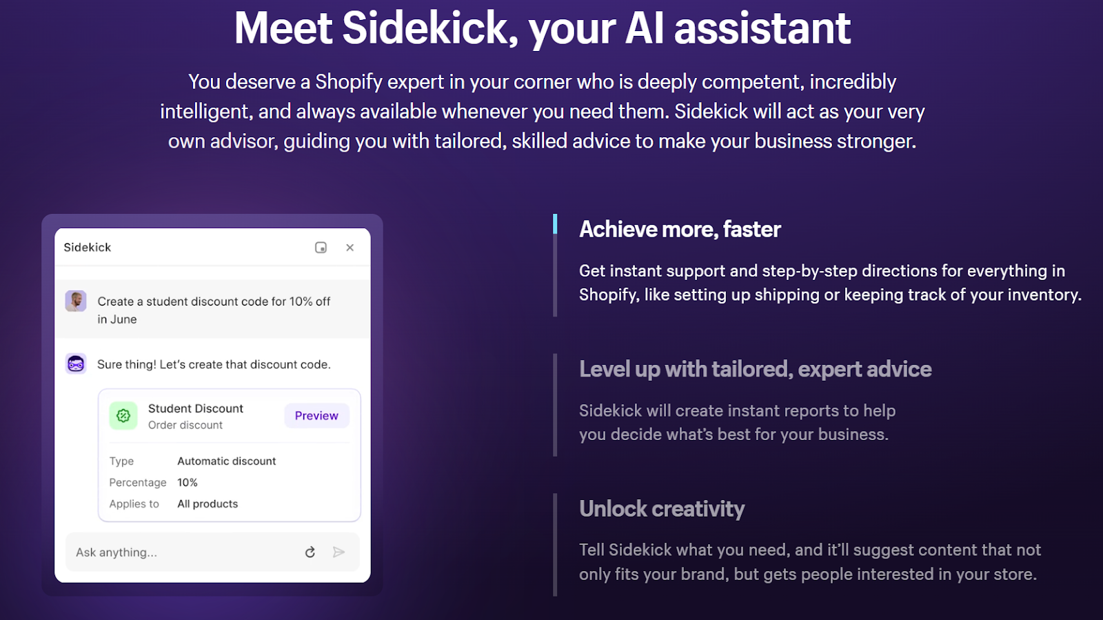 shopify sidekick