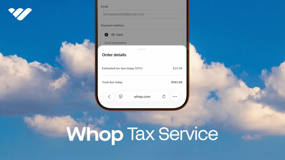 Introducing Whop Tax Service
